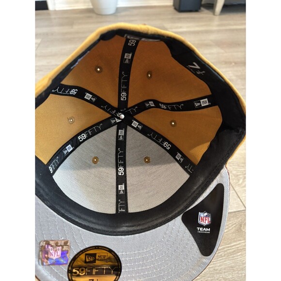 Dallas Cowboys NFL New Era 59Fifty Tan/Brown leather bill Cap Hat Size 7 1/4 - Picture 6 of 6